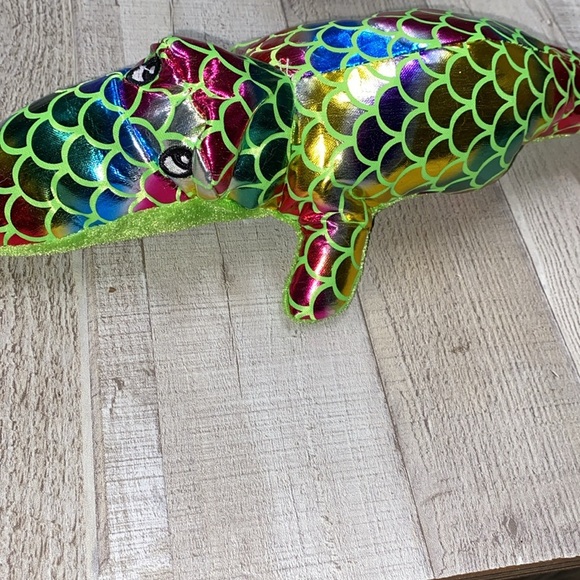 Green multicolor alligator plush - Picture 5 of 7